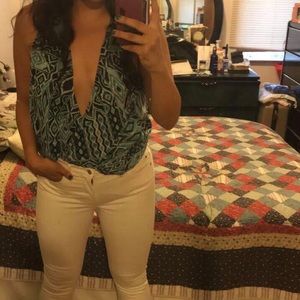 New York & Company Women’s Blue White Sexy Tank Top – Size Large